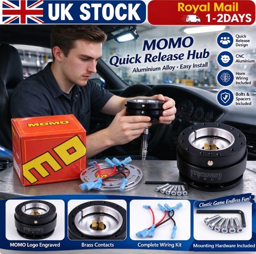 Momo black steering wheel - momo,
